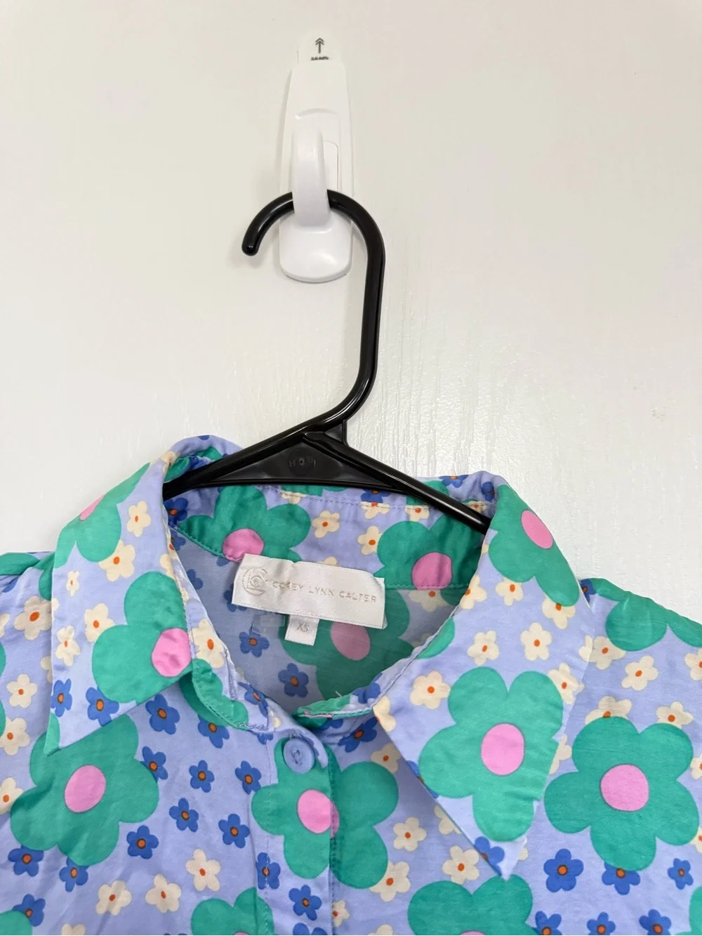 Anthropologie Floral Mini Dress in Aqua, Lavender & Pink - Picture 3 of 7
